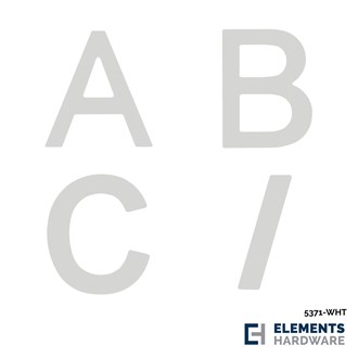 Adhesive Stainless Steel Alphabet 76mm -White